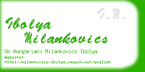 ibolya milankovics business card